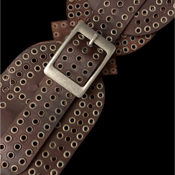 NWOT - Free People - Total Stunner Leather Corset Waist Belt - Graphite - S/M - Picture 4 of 6